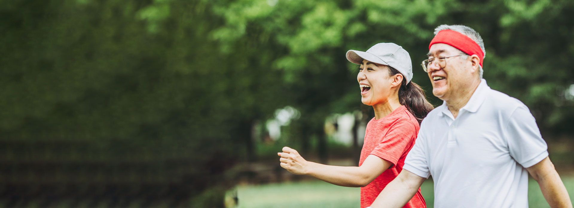 Healthy aughter and father exercising in the park